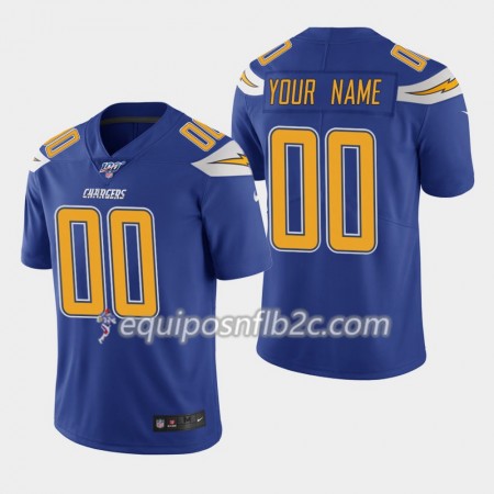 Camiseta Hombre NFL Los Angeles Chargers Personalizar Nike Azul 100th